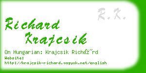 richard krajcsik business card